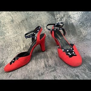 Vintage Ralph Lauren corset red polkadot MaryJanes